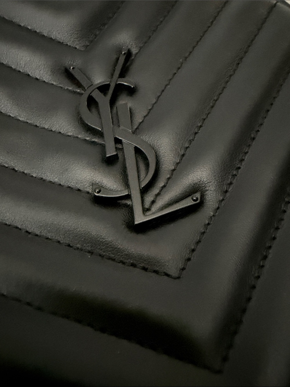Saint Laurent Black Quilted Round Crossbody Bag with Monogram - Picture 3 of 13